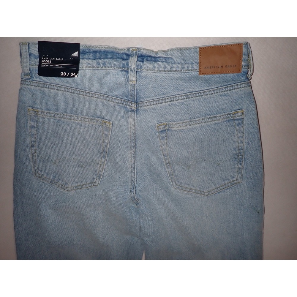 American Eagle Men's Athletic Straight Easyflex Jeans Medium Vintage 30x34 New - Picture 5 of 7